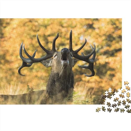 Hirsch 1000 Teile Puzzle Für Erwachsene Tier Erwachsenenpuzzle Clevere Rätsel Weihnachtspuzzle 1000pcs (75x50cm) von PHQAZWSXE