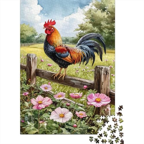 Hühnchen Puzzle 1000 Teile Für Die Ganze Familie interessant Impossible Puzzle Geschicklichkeitsspiel Weihnachtspuzzle 1000pcs (75x50cm) von PHQAZWSXE