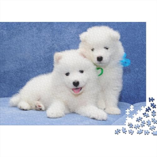 Hund 1000 Teile Puzzle Für Erwachsene Und Kinder Tier Impossible Puzzle Clevere Rätsel Weihnachtspuzzle 1000pcs (75x50cm) von PHQAZWSXE