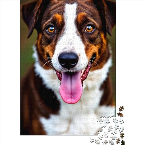 Hund 1000 Teile Puzzle Für Erwachsene Und Kinder Tier Impossible Puzzle Geschicklichkeitsspiel Geschenk 1000pcs (75x50cm) von PHQAZWSXE