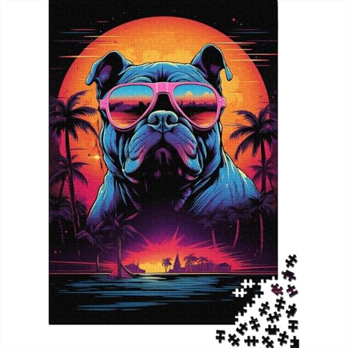 Hund 1000 Teile Puzzle Für Erwachsene Und Kinder Tiere Erwachsenenpuzzle Geschicklichkeitsspiel Weihnachtspuzzle 1000pcs (75x50cm) von PHQAZWSXE