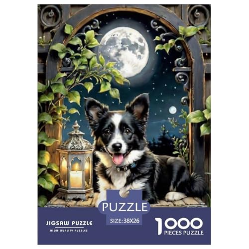 Hund Puzzle 1000 Teile Für Die Ganze Familie Tier Impossible Puzzle Geschicklichkeitsspiel Geschenk 38x26cm/1000pcs von PHQAZWSXE