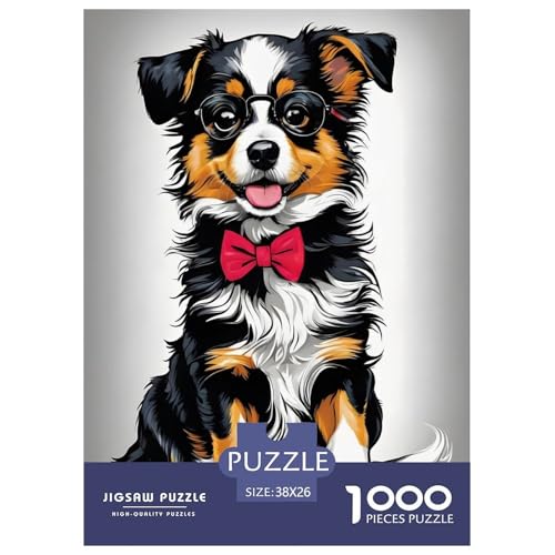 Hund Puzzle 1000 Teile Für Die Ganze Familie interessant Erwachsenenpuzzle Geschicklichkeitsspiel Weihnachtspuzzle 38x26cm/1000pcs von PHQAZWSXE