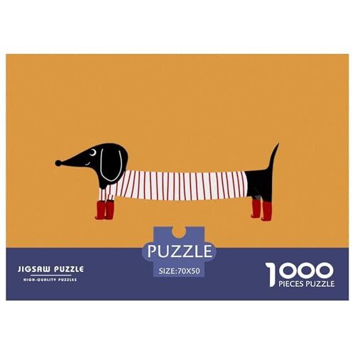 Hund Puzzle 1000 Teile Für Die Ganze Familie persönlich Impossible Puzzle Geschicklichkeitsspiel Geschenk 70x50cm/1000pcs von PHQAZWSXE