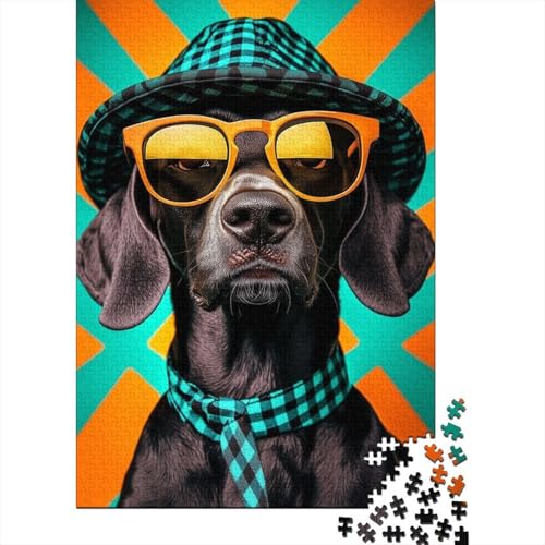 Hund Puzzle 1000 Teile Für Erwachsene Tier Impossible Puzzle Geschicklichkeitsspiel Geschenk 1000pcs (75x50cm) von PHQAZWSXE
