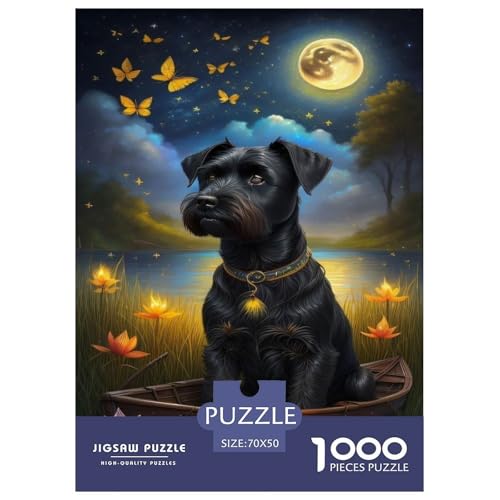 Hund Puzzle 1000 Teile Für Erwachsene Und Kinder Tier Impossible Puzzle Geschicklichkeitsspiel Geschenk 70x50cm/1000pcs von PHQAZWSXE