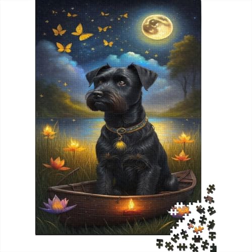 Hund Puzzle 1000 Teile Für Erwachsene Und Kinder Tier Impossible Puzzle Geschicklichkeitsspiel Weihnachtspuzzle 1000pcs (75x50cm) von PHQAZWSXE