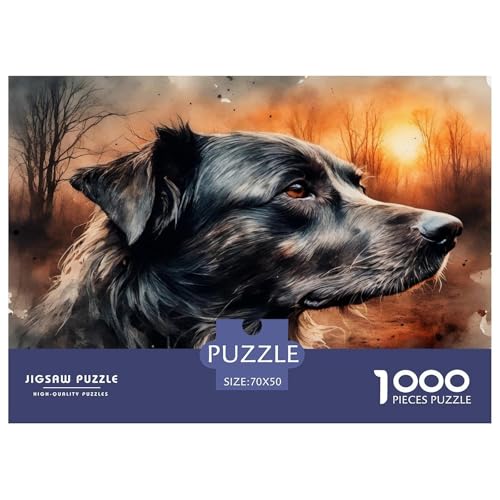 Hund Puzzle 1000 Teile Für Erwachsene Und Kinder Tiere Impossible Puzzle Geschicklichkeitsspiel Geschenk 70x50cm/1000pcs von PHQAZWSXE