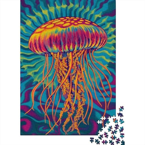 JellyFisch 1000 Teile Puzzle Für Erwachsene interessant Impossible Puzzle Clevere Rätsel Geschenk 1000pcs (75x50cm) von PHQAZWSXE