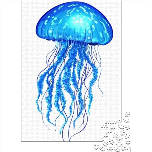 JellyFisch Puzzle 1000 Teile Für Erwachsene Und Kinder interessant Impossible Puzzle Clevere Rätsel Weihnachtspuzzle 1000pcs (75x50cm) von PHQAZWSXE