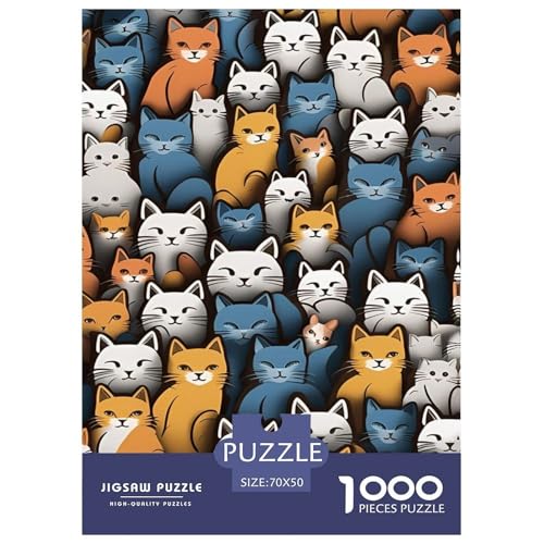 Katze Puzzle 1000 Teile Für Die Ganze Familie interessant Impossible Puzzle Clevere Rätsel Geschenk 70x50cm/1000pcs Katze Puzzle 1000 Teile Für Die Ganze Familie interessant Impossible Puzzle Clevere Rätsel Geschenk 70x50cm/1000pcs von PHQAZWSXE