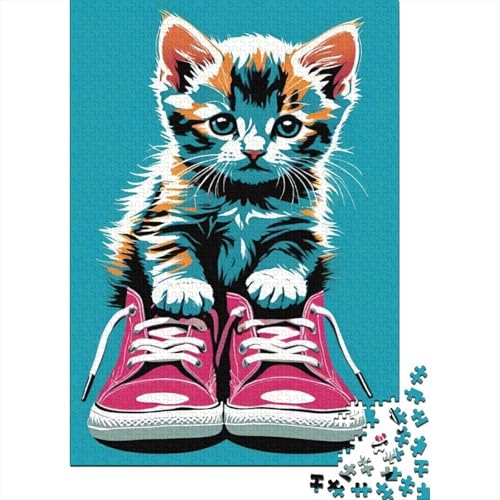 Katze Puzzle 1000 Teile Für Erwachsene Tier Erwachsenenpuzzle Geschicklichkeitsspiel Geschenk 1000pcs (75x50cm) von PHQAZWSXE