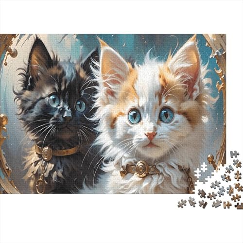 Katze Puzzle 1000 Teile Für Erwachsene Tiere Erwachsenenpuzzle Geschicklichkeitsspiel Weihnachtspuzzle 1000pcs (75x50cm) von PHQAZWSXE