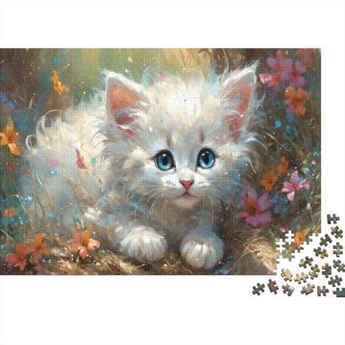 Katze Puzzle 1000 Teile Für Erwachsene Und Kinder Tiere Impossible Puzzle Geschicklichkeitsspiel Geschenk 1000pcs (75x50cm) von PHQAZWSXE
