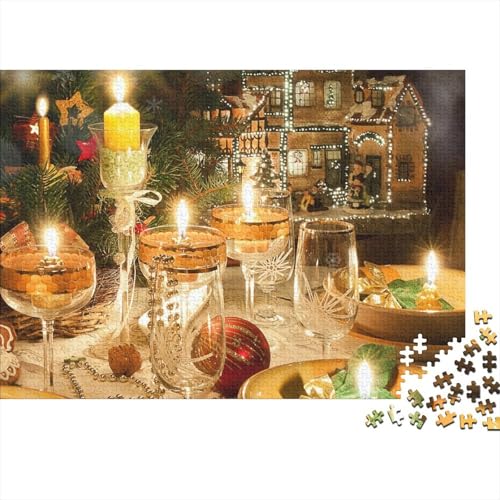 Kerze 1000 Teile Puzzle Für Erwachsene Kunst Erwachsenenpuzzle Geschicklichkeitsspiel Geschenk 1000pcs (75x50cm) von PHQAZWSXE