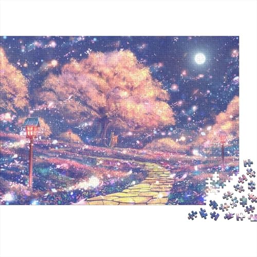 Kirschblüte Puzzle 1000 Teile Für Erwachsene Und Kinder Kunst Erwachsenenpuzzle Geschicklichkeitsspiel Geschenk 1000pcs (75x50cm) von PHQAZWSXE