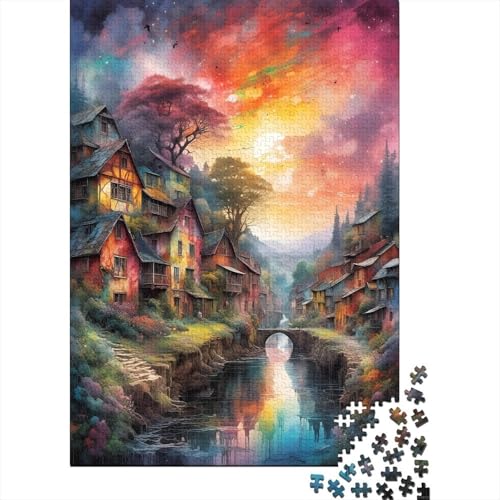 Kleine Brücken und Bäche Puzzle 1000 Teile Für Erwachsene interessant Impossible Puzzle Geschicklichkeitsspiel Geschenk 1000pcs (75x50cm) von PHQAZWSXE