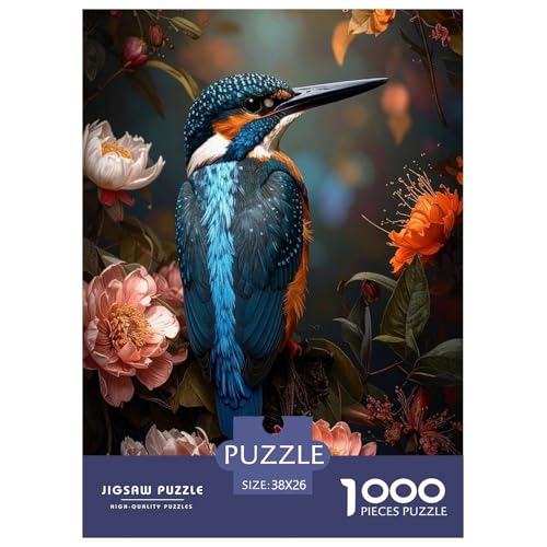Königfischer 1000 Teile Puzzle Für Erwachsene Tiere Impossible Puzzle Clevere Rätsel Weihnachtspuzzle 38x26cm/1000pcs von PHQAZWSXE