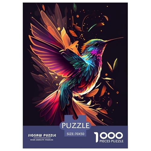 Kolibri 1000 Teile Puzzle Für Erwachsene Tier Erwachsenenpuzzle Clevere Rätsel Weihnachtspuzzle 70x50cm/1000pcs von PHQAZWSXE