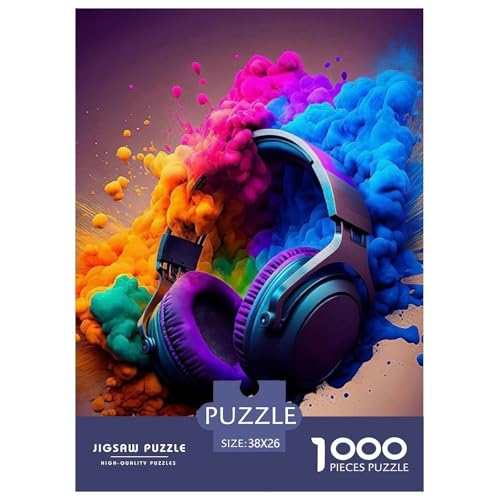 Kopfhörer 1000 Teile Puzzle Für Die Ganze Familie interessant Impossible Puzzle Geschicklichkeitsspiel Geschenk 38x26cm/1000pcs Kopfhörer 1000 Teile Puzzle Für Die Ganze Familie interessant Impossible Puzzle Geschicklichkeitsspiel Geschenk 38x26cm/1000pcs von PHQAZWSXE