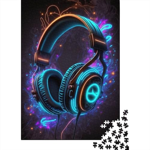 Kopfhörer 1000 Teile Puzzle Für Erwachsene interessant Erwachsenenpuzzle Geschicklichkeitsspiel Geschenk 1000pcs (75x50cm) von PHQAZWSXE
