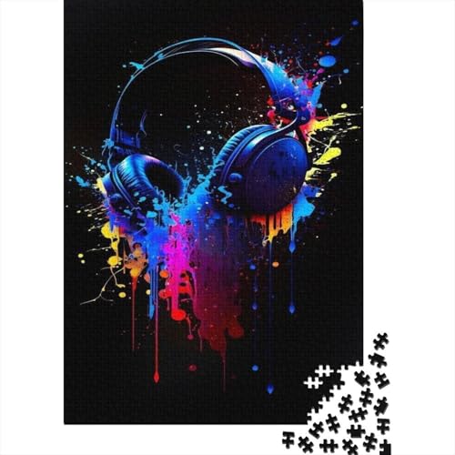 Kopfhörer 1000 Teile Puzzle Für Erwachsene interessant Erwachsenenpuzzle Geschicklichkeitsspiel Weihnachtspuzzle 1000pcs (75x50cm) von PHQAZWSXE