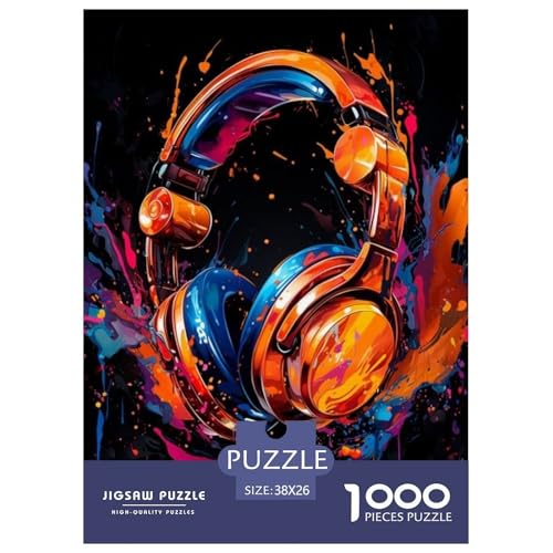 Kopfhörer 1000 Teile Puzzle Für Erwachsene interessant Impossible Puzzle Geschicklichkeitsspiel Weihnachtspuzzle 38x26cm/1000pcs Kopfhörer 1000 Teile Puzzle Für Erwachsene interessant Impossible Puzzle Geschicklichkeitsspiel Weihnachtspuzzle 38x26cm/1000pcs von PHQAZWSXE