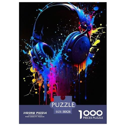 Kopfhörer Puzzle 1000 Teile Für Die Ganze Familie interessant Impossible Puzzle Geschicklichkeitsspiel Geschenk 38x26cm/1000pcs Kopfhörer Puzzle 1000 Teile Für Die Ganze Familie interessant Impossible Puzzle Geschicklichkeitsspiel Geschenk 38x26cm/1000pcs von PHQAZWSXE