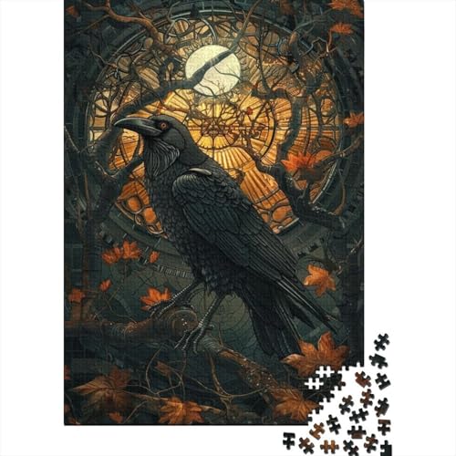 Krähe 1000 Teile Puzzle Für Die Ganze Familie interessant Impossible Puzzle Clevere Rätsel Weihnachtspuzzle 1000pcs (75x50cm) von PHQAZWSXE