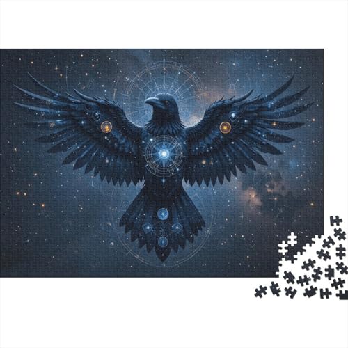 Krähe 1000 Teile Puzzle Für Erwachsene Und Kinder Tiere Erwachsenenpuzzle Geschicklichkeitsspiel Weihnachtspuzzle 1000pcs (75x50cm) von PHQAZWSXE