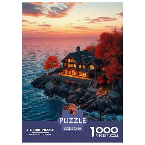 Küstenlandschaft Puzzle 1000 Teile Für Erwachsene Und Kinder interessant Impossible Puzzle Geschicklichkeitsspiel Weihnachtspuzzle 70x50cm/1000pcs von PHQAZWSXE