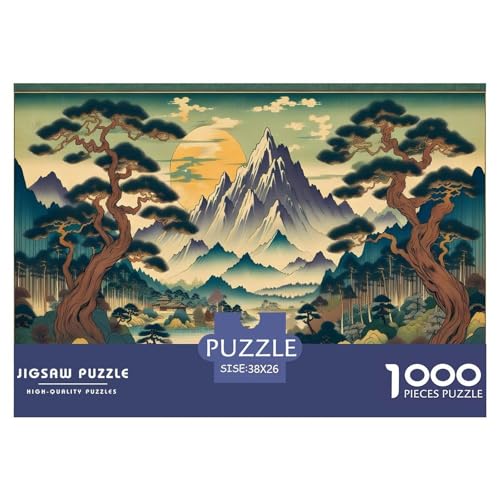 Landschaft 1000 Teile Puzzle Für Erwachsene interessant Impossible Puzzle Geschicklichkeitsspiel Geschenk 38x26cm/1000pcs von PHQAZWSXE