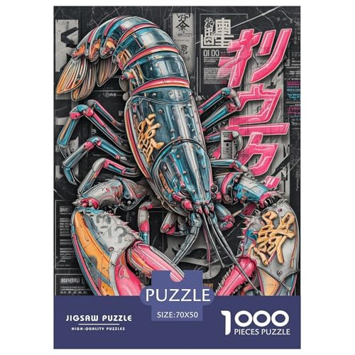 Langer Hummer 1000 Teile Puzzle Für Erwachsene interessant Erwachsenenpuzzle Geschicklichkeitsspiel Geschenk 70x50cm/1000pcs von PHQAZWSXE