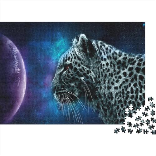 Leopard 1000 Teile Puzzle Für Erwachsene Tier Impossible Puzzle Geschicklichkeitsspiel Geschenk 1000pcs (75x50cm) von PHQAZWSXE