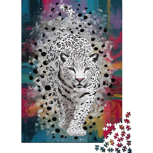 Leopard 1000 Teile Puzzle Für Erwachsene Und Kinder Tier Erwachsenenpuzzle Clevere Rätsel Weihnachtspuzzle 1000pcs (75x50cm) von PHQAZWSXE