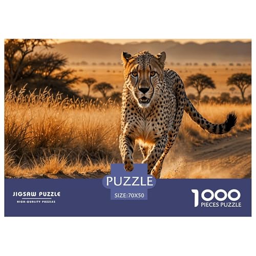Leopard 1000 Teile Puzzle Für Erwachsene Und Kinder interessant Impossible Puzzle Clevere Rätsel Geschenk 70x50cm/1000pcs von PHQAZWSXE