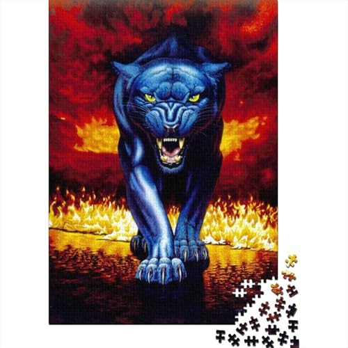 Leopard Puzzle 1000 Teile Für Die Ganze Familie Tier Erwachsenenpuzzle Clevere Rätsel Weihnachtspuzzle 1000pcs (75x50cm) von PHQAZWSXE