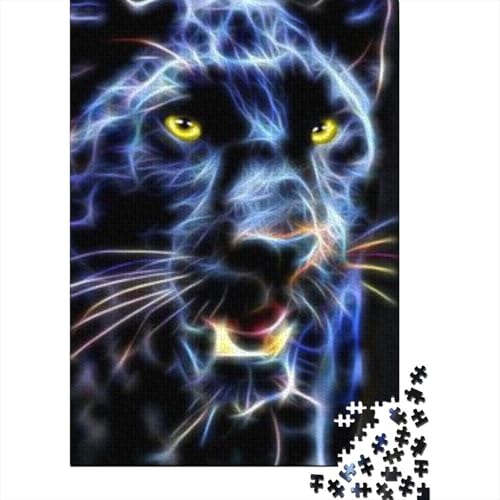 Leopard Puzzle 1000 Teile Für Die Ganze Familie Tier Impossible Puzzle Clevere Rätsel Geschenk 1000pcs (75x50cm) von PHQAZWSXE