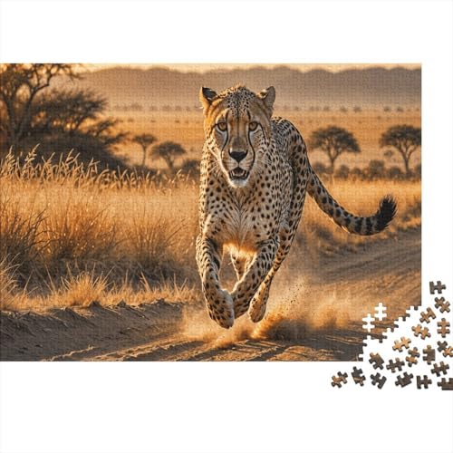Leopard Puzzle 1000 Teile Für Die Ganze Familie interessant Impossible Puzzle Geschicklichkeitsspiel Weihnachtspuzzle 1000pcs (75x50cm) von PHQAZWSXE