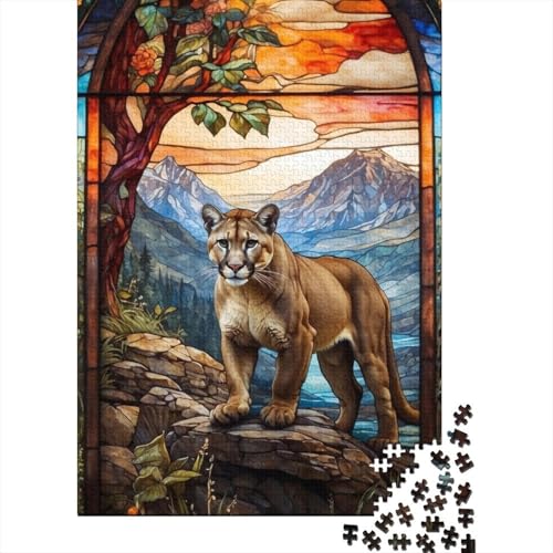 Leopard Puzzle 1000 Teile Für Erwachsene Und Kinder Tier Erwachsenenpuzzle Geschicklichkeitsspiel Weihnachtspuzzle 1000pcs (75x50cm) von PHQAZWSXE