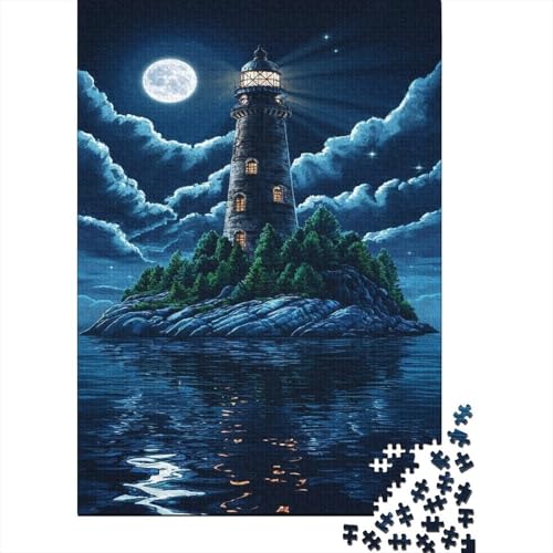Leuchtturm 1000 Teile Puzzle Für Die Ganze Familie interessant Impossible Puzzle Clevere Rätsel Geschenk 1000pcs (75x50cm) von PHQAZWSXE
