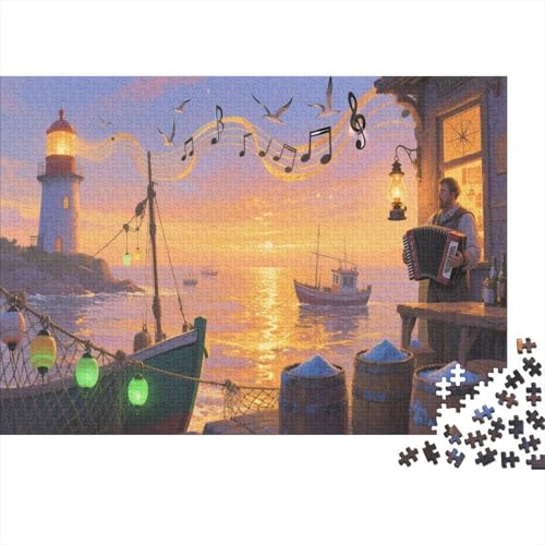 Leuchtturm 1000 Teile Puzzle Für Erwachsene Coastal Leuchtturm Impossible Puzzle Geschicklichkeitsspiel Geschenk 1000pcs (75x50cm) von PHQAZWSXE