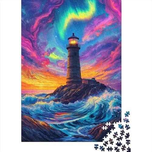 Leuchtturm Puzzle 1000 Teile Für Erwachsene Und Kinder interessant Erwachsenenpuzzle Geschicklichkeitsspiel Weihnachtspuzzle 1000pcs (75x50cm) von PHQAZWSXE