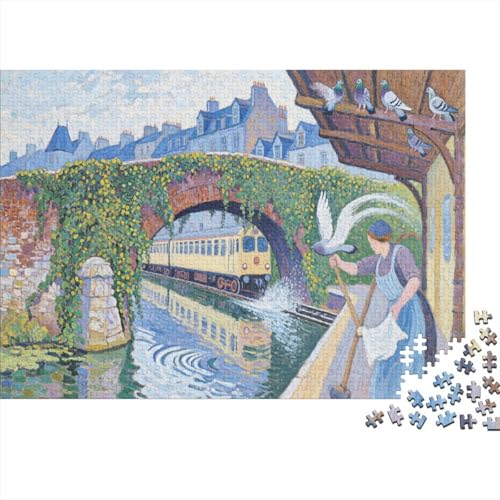 Lionel Züge auf der Spur 1000 Teile Puzzle Für Die Ganze Familie interessant Impossible Puzzle Geschicklichkeitsspiel Weihnachtspuzzle 1000pcs (75x50cm) von PHQAZWSXE