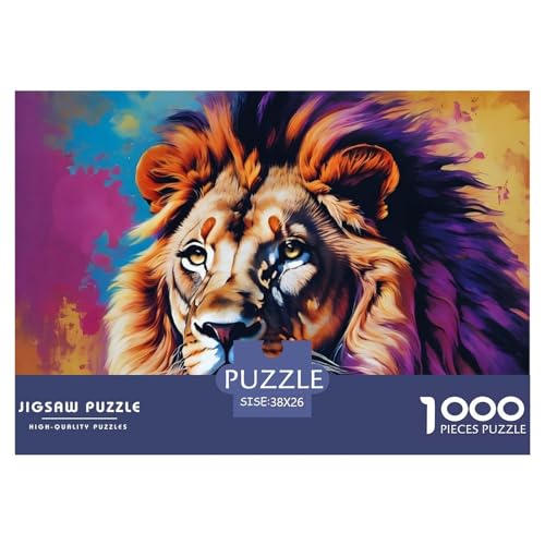 Löwen 1000 Teile Puzzle Für Die Ganze Familie interessant Impossible Puzzle Clevere Rätsel Geschenk 38x26cm/1000pcs von PHQAZWSXE