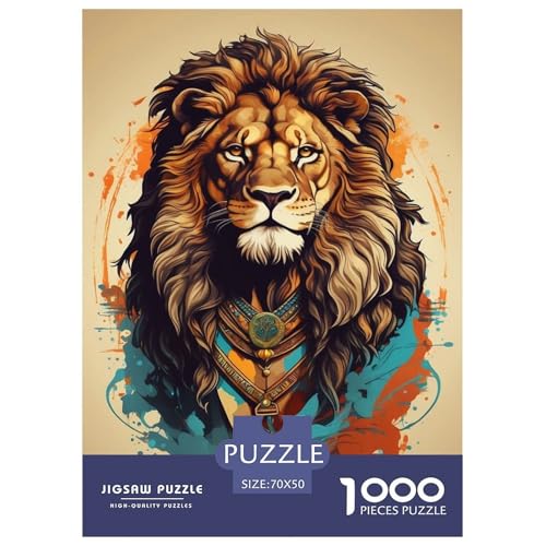 Löwen 1000 Teile Puzzle Für Erwachsene Tier Erwachsenenpuzzle Geschicklichkeitsspiel Weihnachtspuzzle 70x50cm/1000pcs von PHQAZWSXE