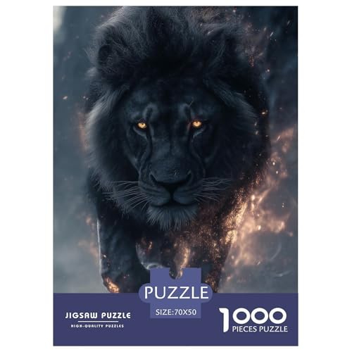 Löwen 1000 Teile Puzzle Für Erwachsene Tier Impossible Puzzle Geschicklichkeitsspiel Geschenk 70x50cm/1000pcs von PHQAZWSXE