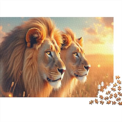 Löwen Puzzle 1000 Teile Für Erwachsene Tiere Erwachsenenpuzzle Clevere Rätsel Weihnachtspuzzle 1000pcs (75x50cm) von PHQAZWSXE