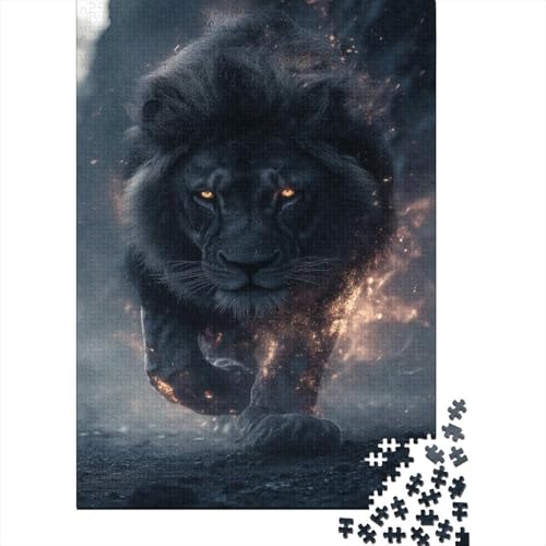 Löwen Puzzle 1000 Teile Für Erwachsene Und Kinder Tier Erwachsenenpuzzle Geschicklichkeitsspiel Geschenk 1000pcs (75x50cm) von PHQAZWSXE