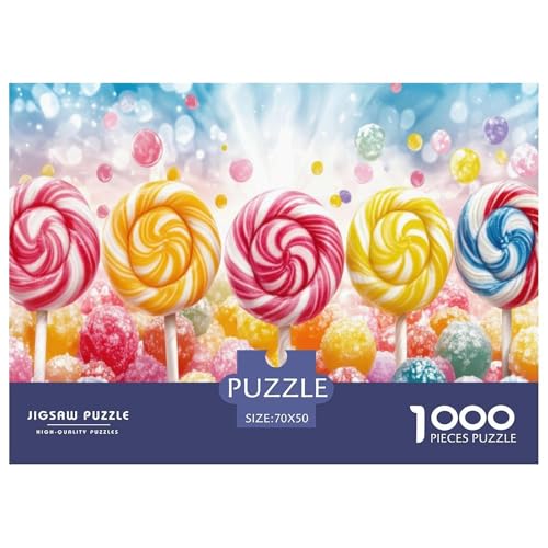 Lollipop Puzzle 1000 Teile Für Die Ganze Familie interessant Erwachsenenpuzzle Geschicklichkeitsspiel GescHühnerk 70x50cm/1000pcs von PHQAZWSXE